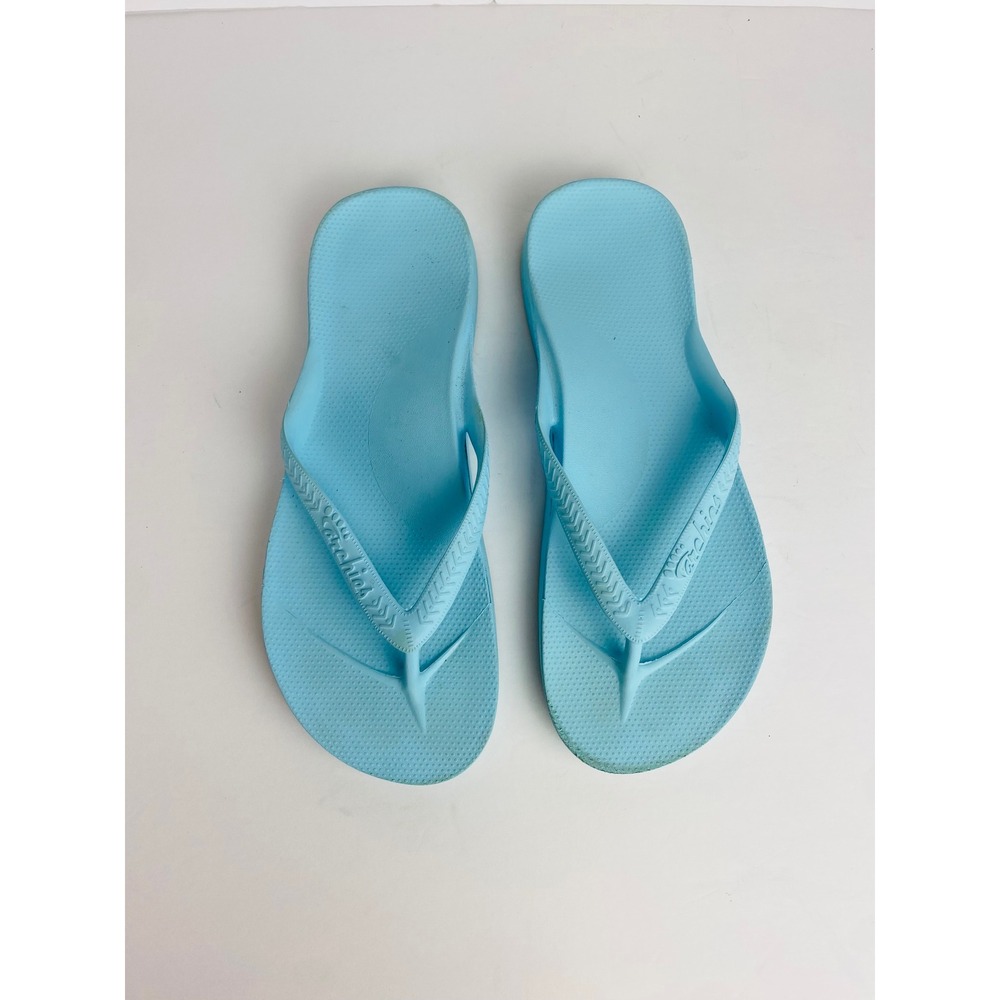 Archies Arch Support Flip Flops Bundle Womens 8 Black Sky Blue Orthotic Sandals - Picture 6 of 8